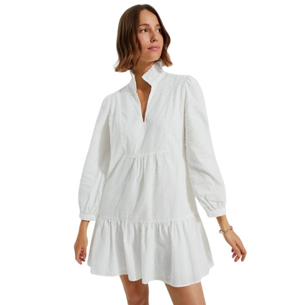 NWOT Tuckernuck Palmerston Swiss Dot 3/4 Cotton Sleeve Dress